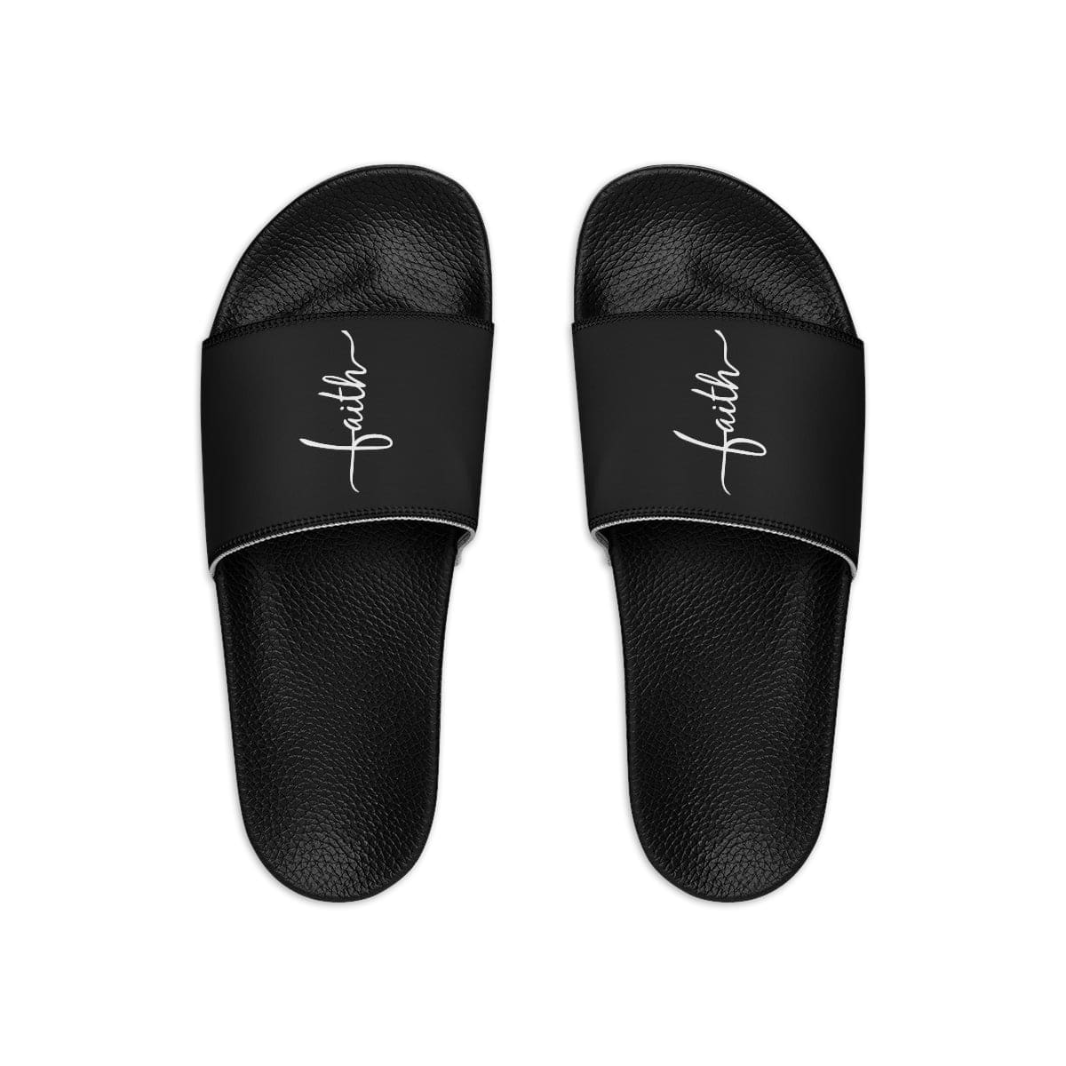 Mens Black Slide Sandals Faith Christian Inspiration - Mens | Slides