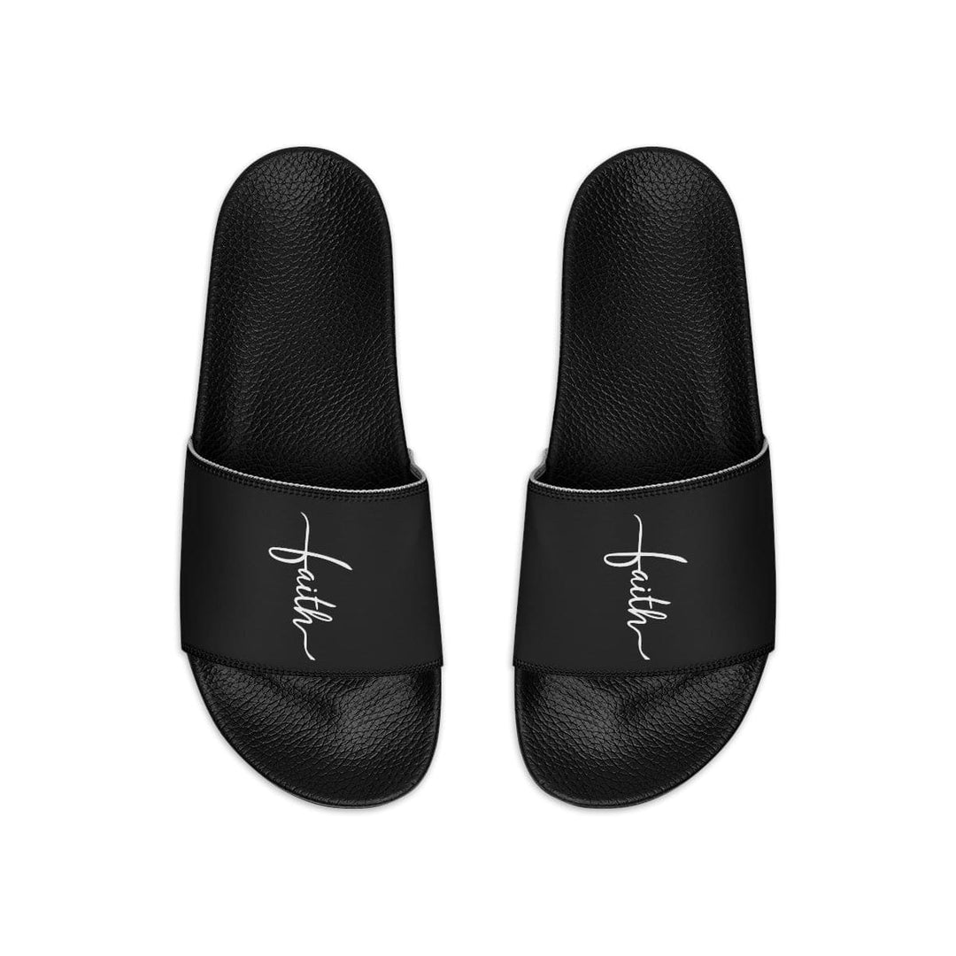 Mens Black Slide Sandals Faith Christian Inspiration - Mens | Slides