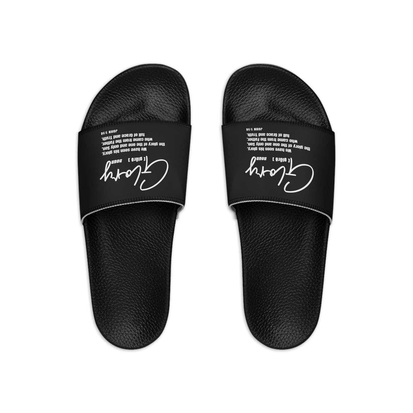 Mens Black Slide Sandals Glory Christian Inspiration - Mens | Slides