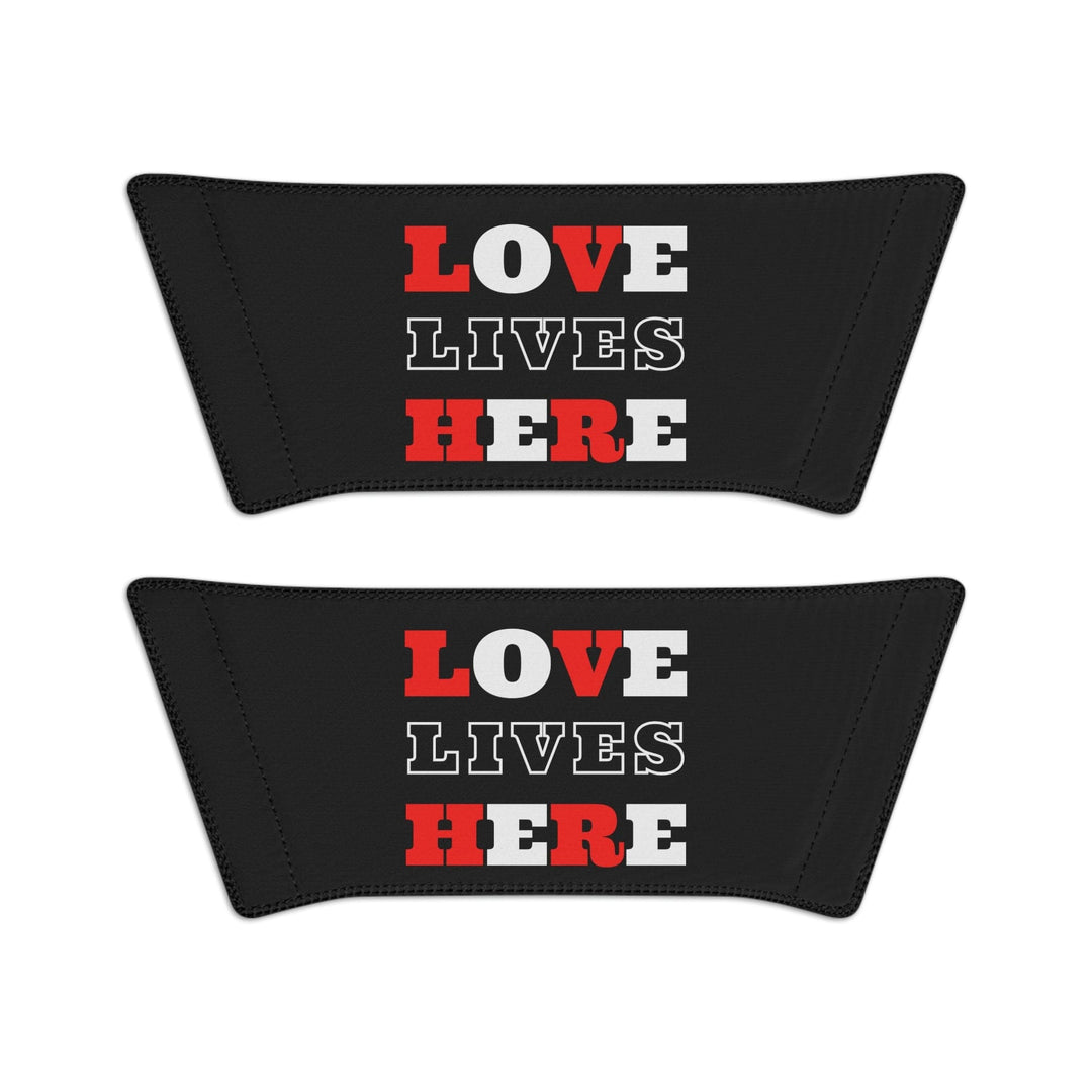 Mens Black Slide Sandals Love Lives Here Christian Inspiration - Mens | Slides