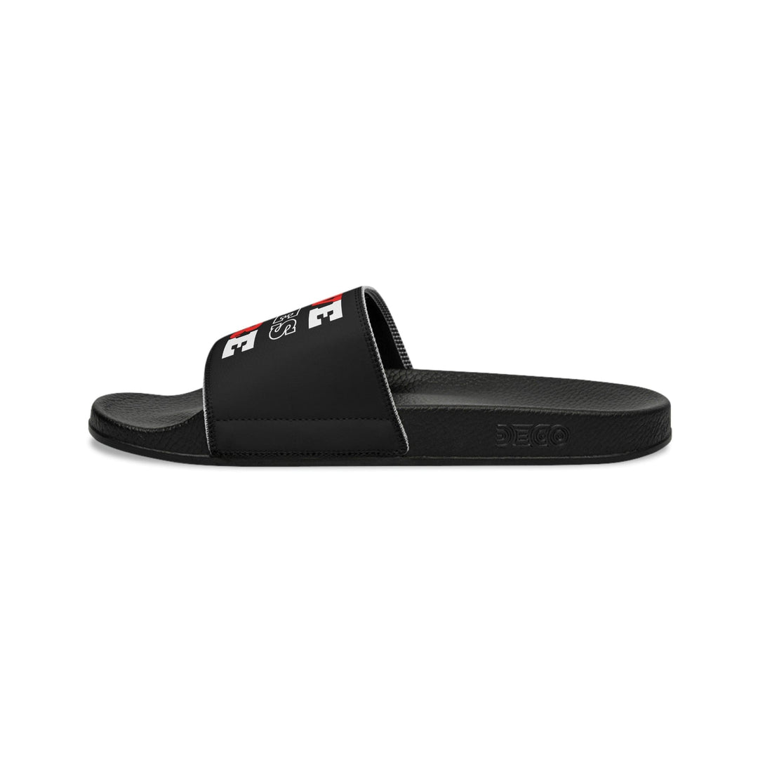 Mens Black Slide Sandals Love Lives Here Christian Inspiration - Mens | Slides