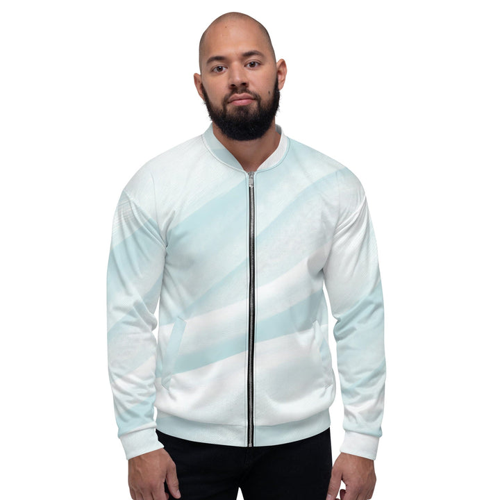 Mens Bomber Jacket Pastel Blue Swirl - Mens | Jackets | Bombers