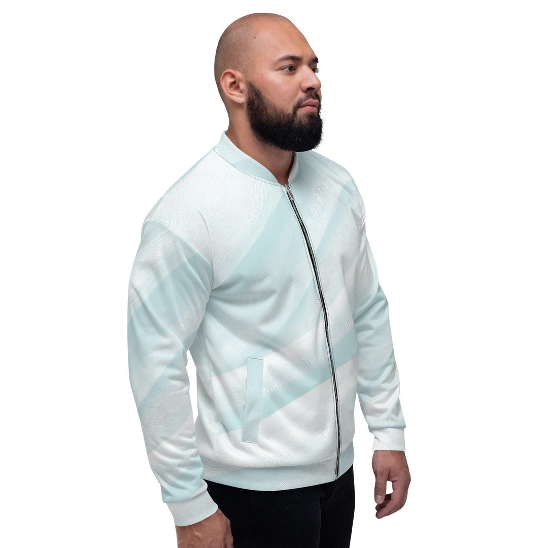 Mens Bomber Jacket Pastel Blue Swirl - Mens | Jackets | Bombers