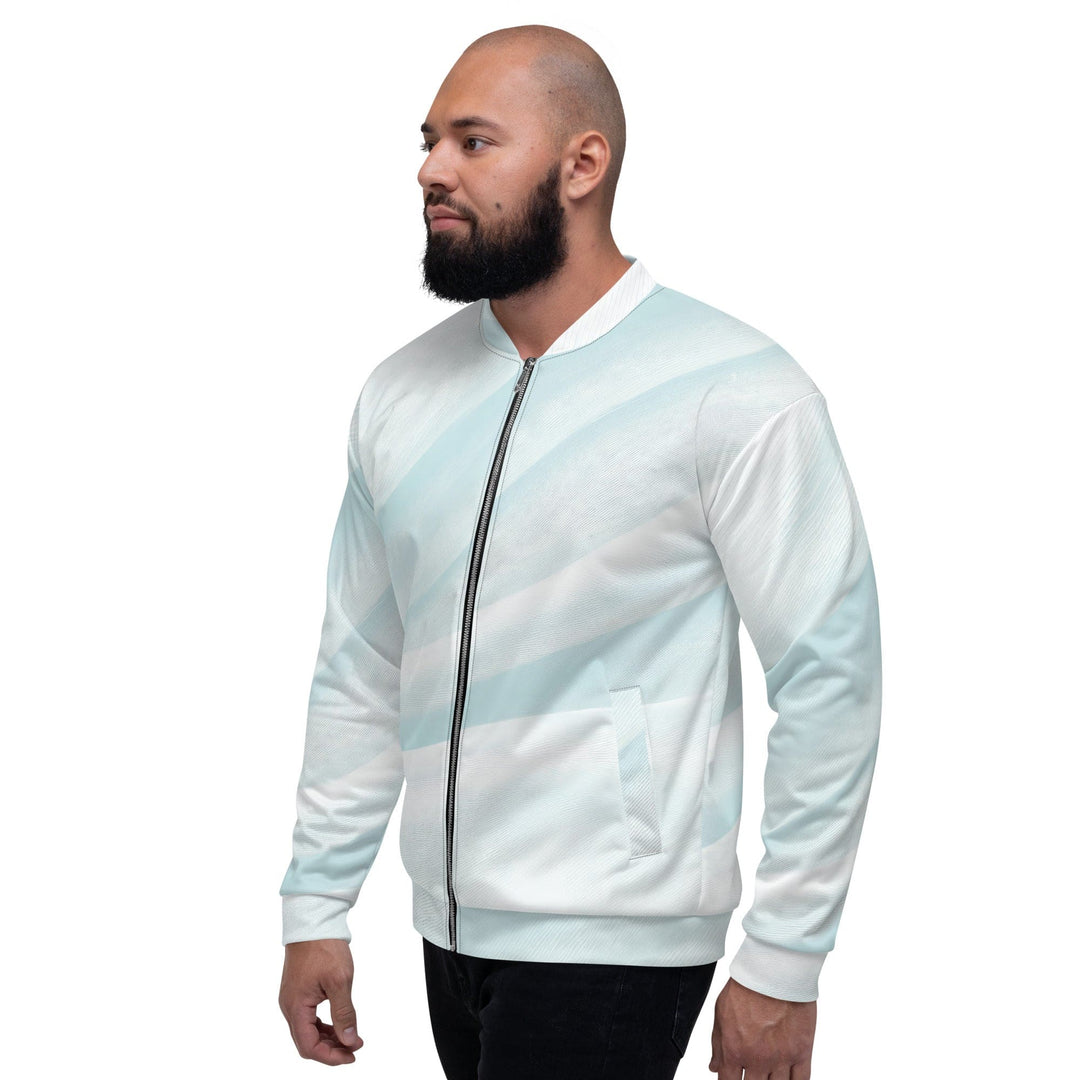 Mens Bomber Jacket Pastel Blue Swirl - Mens | Jackets | Bombers