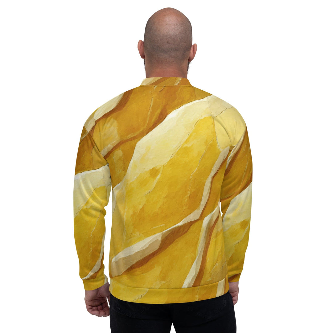 Mens Bomber Jacket Rustic Yellow Stone Print - Mens | Jackets | Bombers