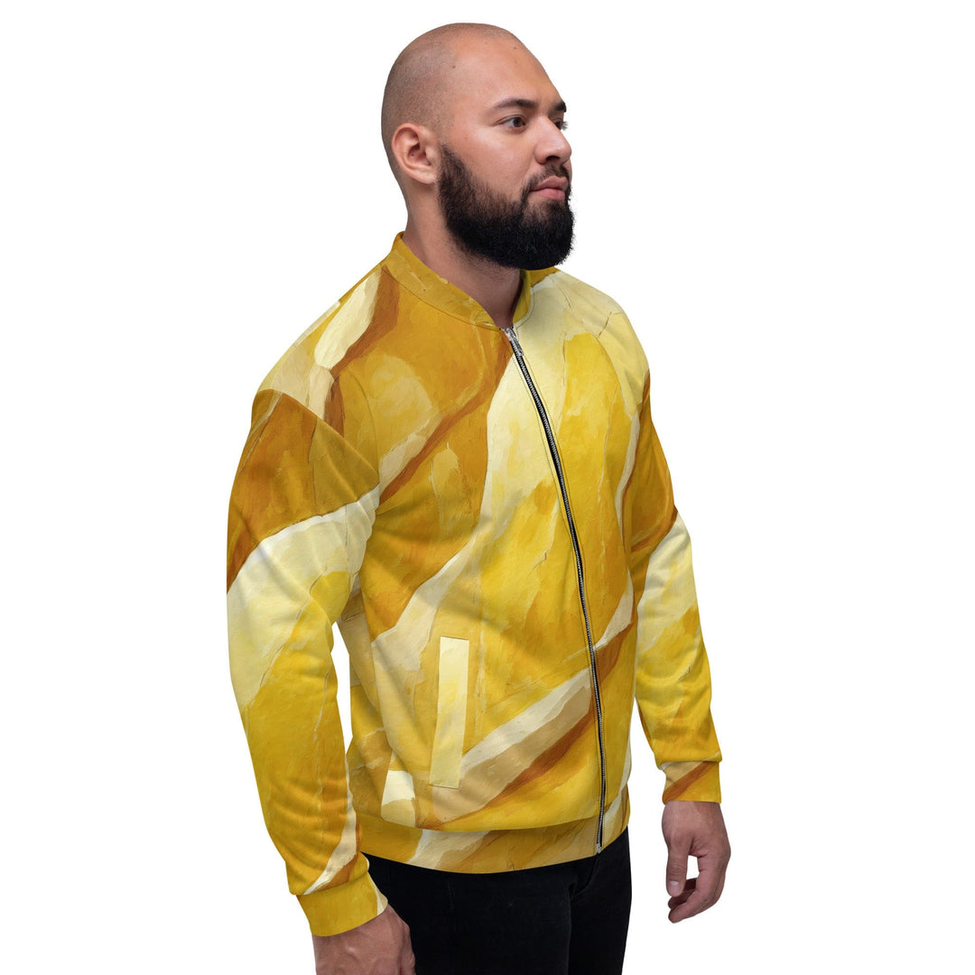 Mens Bomber Jacket Rustic Yellow Stone Print - Mens | Jackets | Bombers