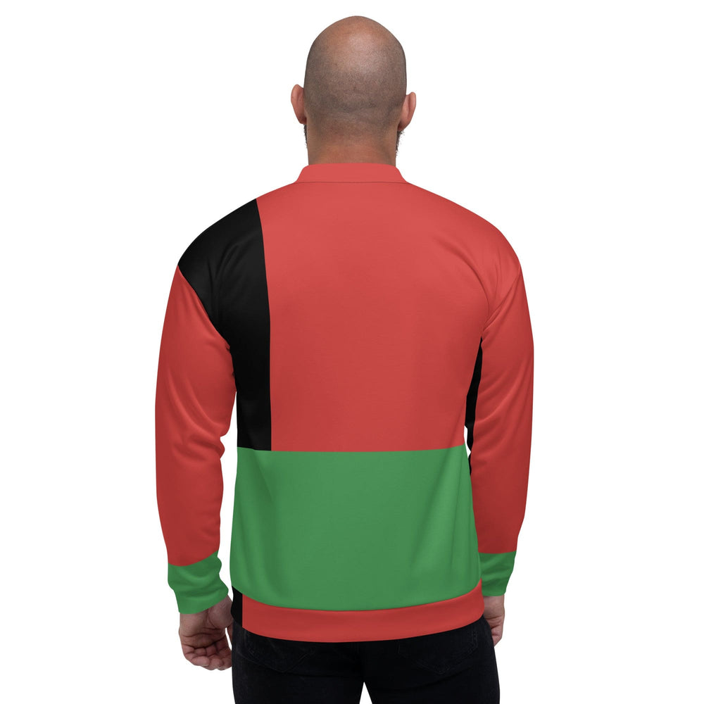 Mens Bomber Jacket Black Red Green Stripped 4 - Mens | Jackets | Bombers