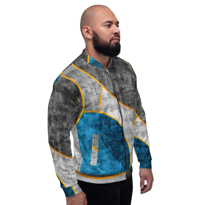 Mens Bomber Jacket Blue Grey Design 2 - Mens | Jackets | Bombers