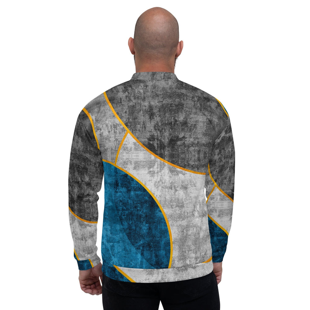 Mens Bomber Jacket Blue Grey Design 2 - Mens | Jackets | Bombers