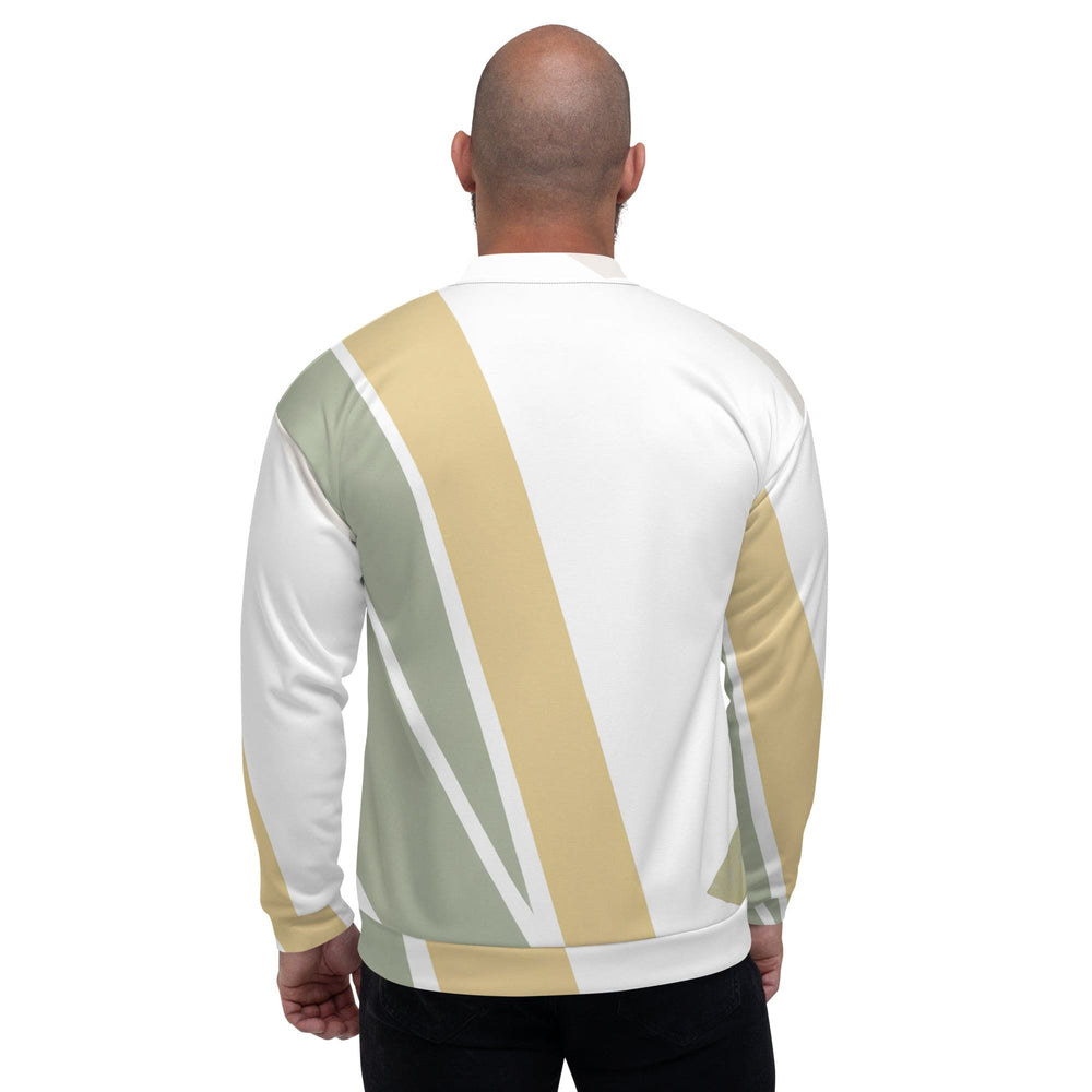 Mens Bomber Jacket Green Abstract Geometric Pattern 2 - Mens | Jackets | Bombers