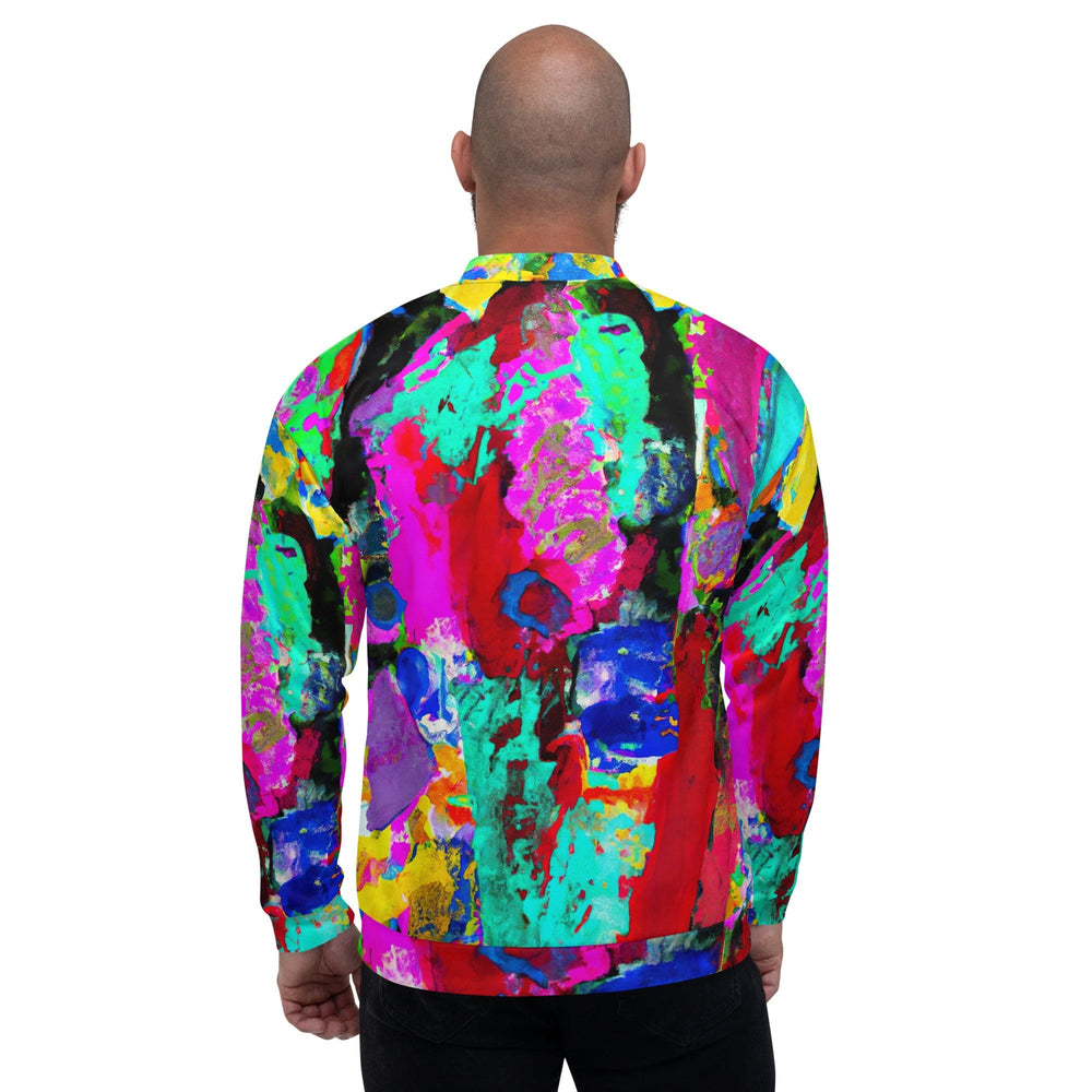 Mens Bomber Jacket Multicolor Abstract Pattern 3
