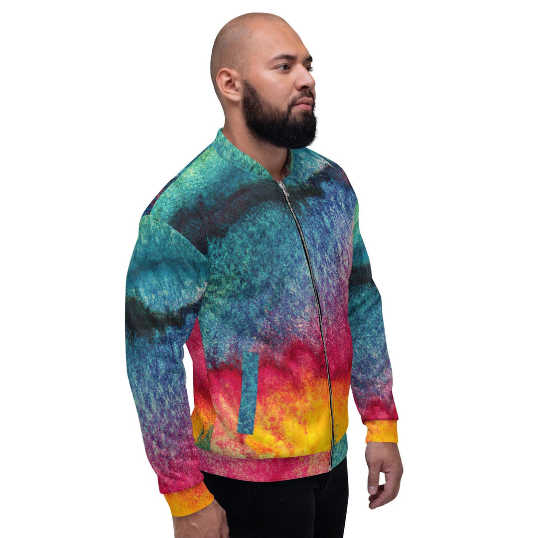 Mens Bomber Jacket Multicolor Abstract Pattern 4 - Mens | Jackets | Bombers