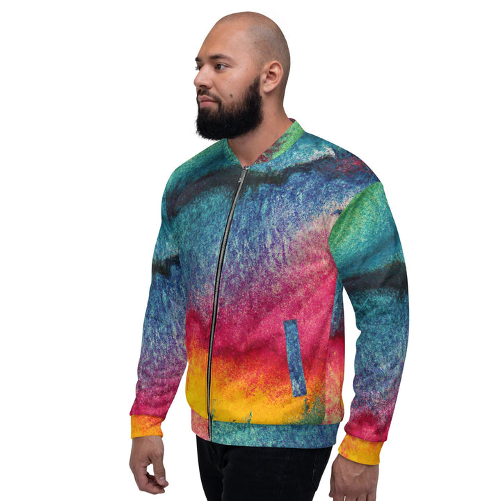 Mens Bomber Jacket Multicolor Abstract Pattern 4 - Mens | Jackets | Bombers