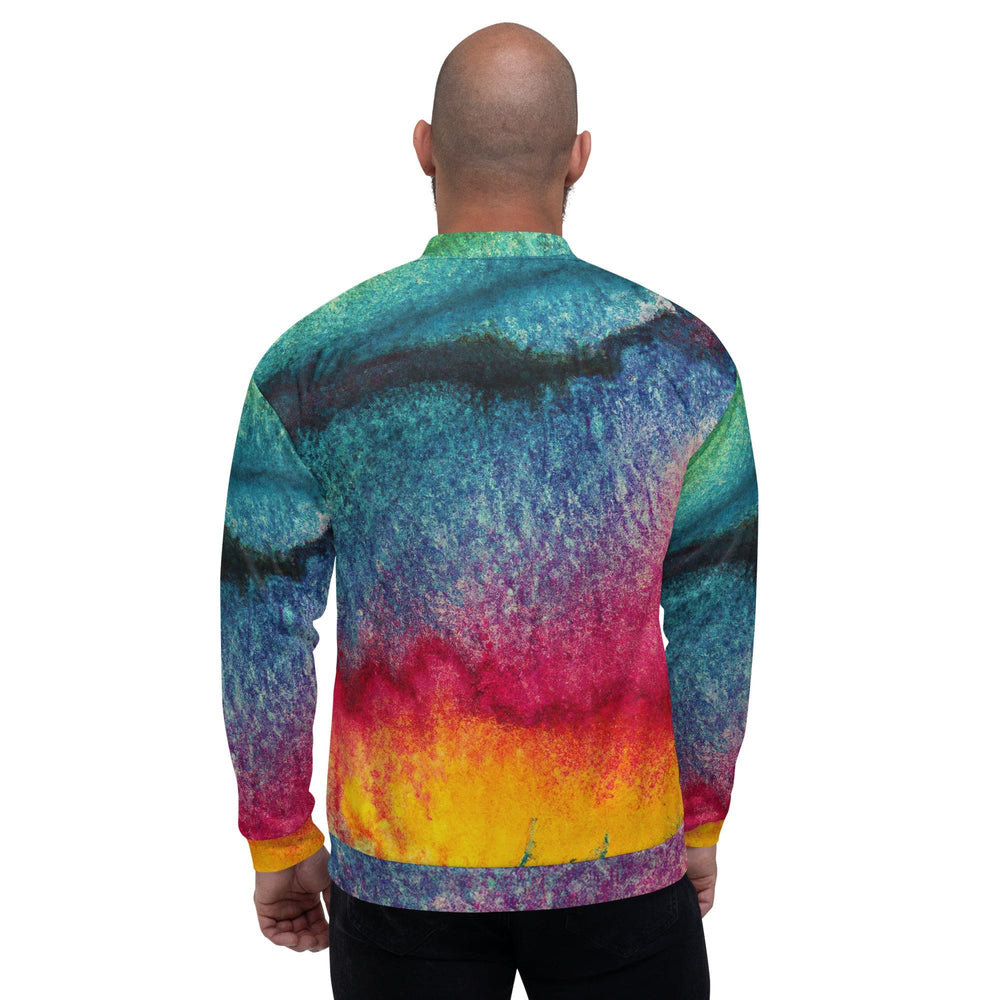Mens Bomber Jacket Multicolor Abstract Pattern 4