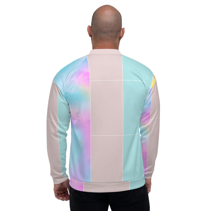 Mens Bomber Jacket Pastel Colorblock Watercolor Illustration 2 - Mens | Jackets