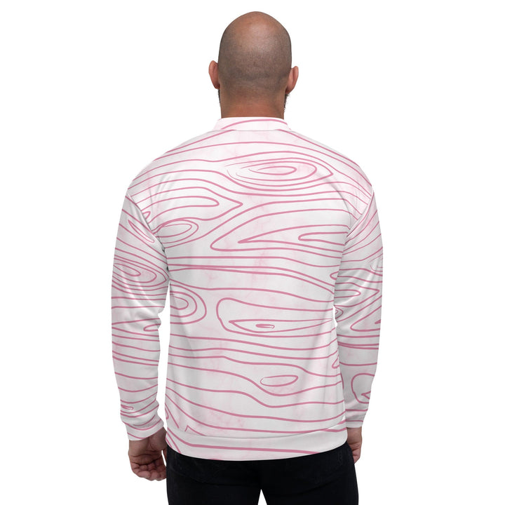 Mens Bomber Jacket Pink Line Art Sketch Print 2 - Mens | Jackets | Bombers