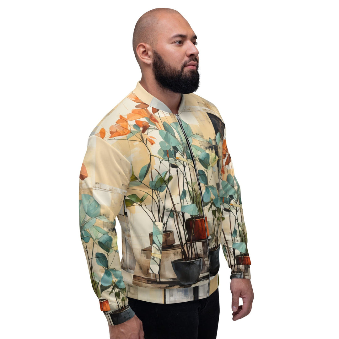 Mens Bomber Jacket Rustic Botanical Plants 2 - Mens | Jackets | Bombers