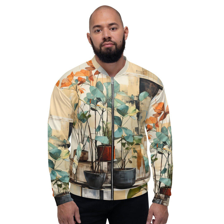 Mens Bomber Jacket Rustic Botanical Plants 2 - Mens | Jackets | Bombers