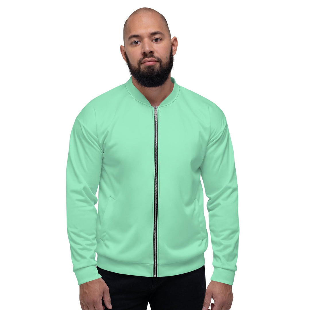 Mens Bomber Jacket Seafoam Green 2