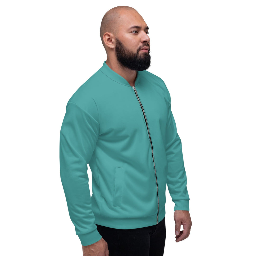 Mens Bomber Jacket Teal Green 2 - Mens | Jackets | Bombers