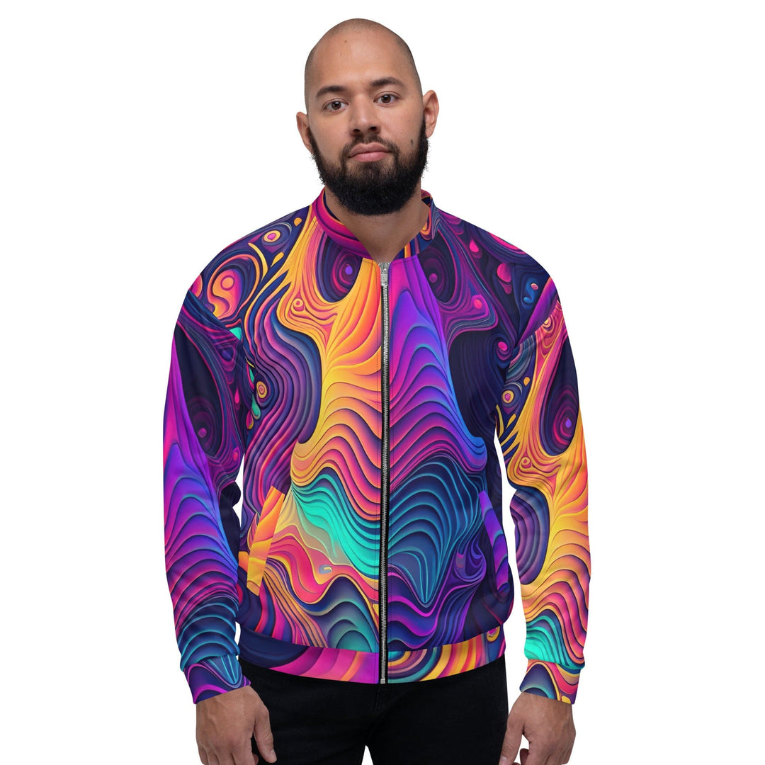 Mens Bomber Jacket Vibrant Psychedelic Kaleidoscope Boho Print - Mens | Jackets