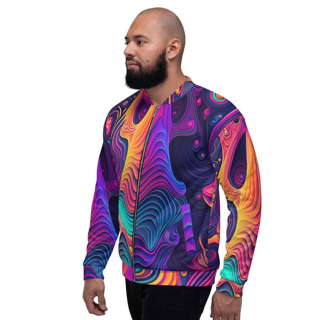 Mens Bomber Jacket Vibrant Psychedelic Kaleidoscope Boho Print - Mens | Jackets