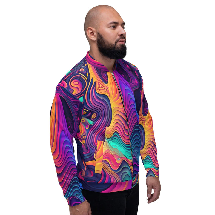 Mens Bomber Jacket Vibrant Psychedelic Kaleidoscope Boho Print - Mens | Jackets