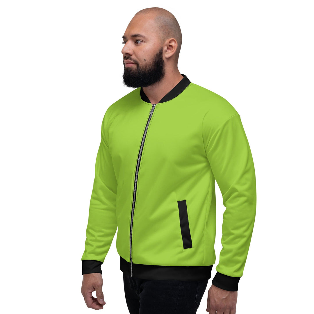 Mens Bomber Jacket - Yellow Green