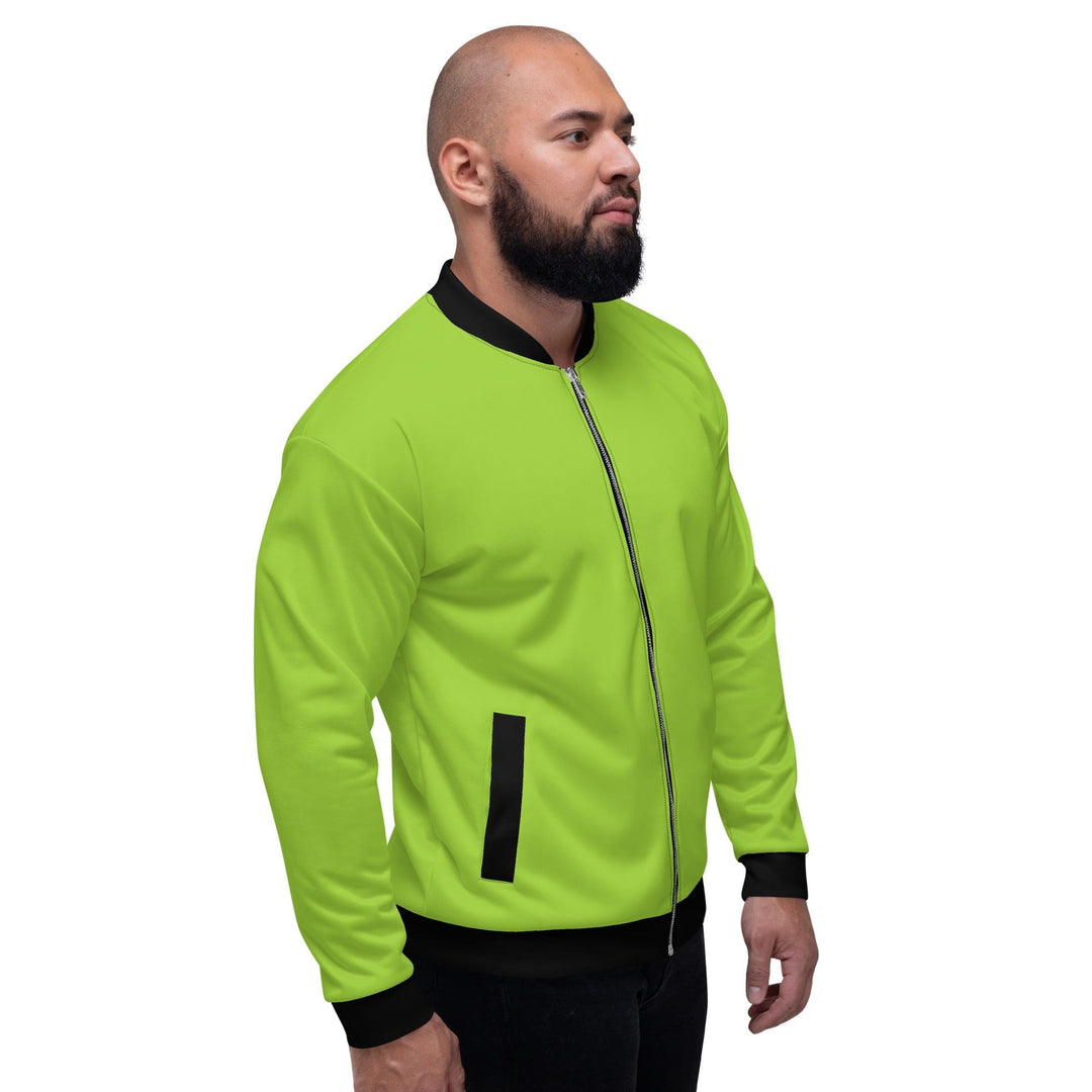 Mens Bomber Jacket - Yellow Green