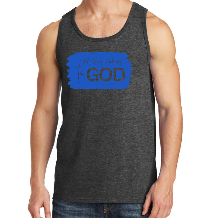 Mens Fitness Tank Top Graphic T-shirt All Glory Belongs to God - Mens | Tank