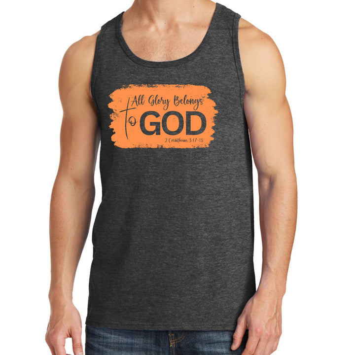 Mens Fitness Tank Top Graphic T-shirt All Glory Belongs to God - Mens | Tank