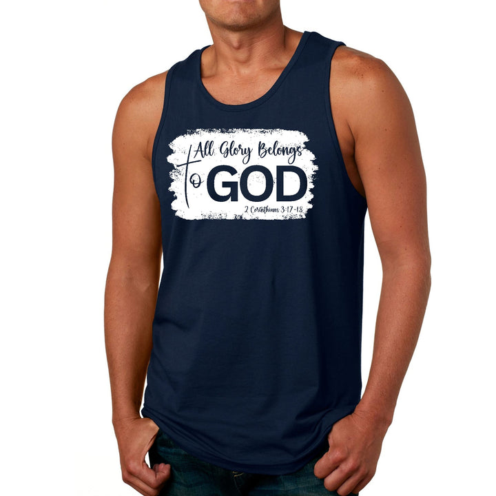 Mens Fitness Tank Top Graphic T-shirt All Glory Belongs to God - Mens | Tank