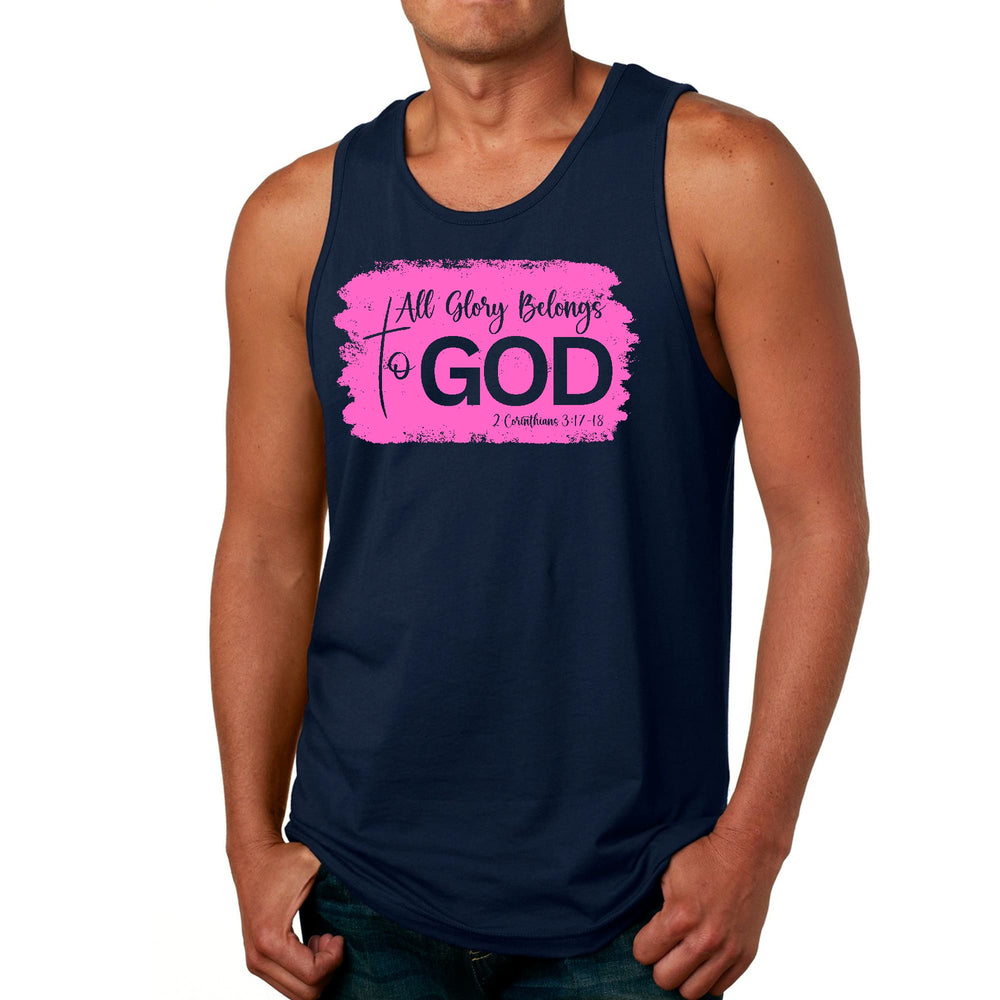 Mens Fitness Tank Top Graphic T-shirt All Glory Belongs to God - Mens | Tank