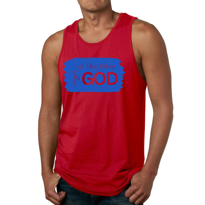 Mens Fitness Tank Top Graphic T-shirt All Glory Belongs to God - Mens | Tank