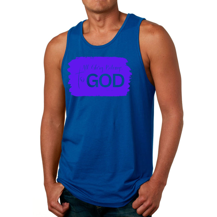 Mens Fitness Tank Top Graphic T-shirt All Glory Belongs to God - Mens | Tank