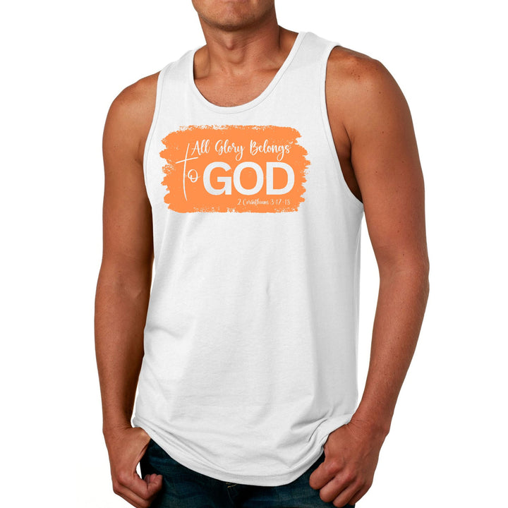 Mens Fitness Tank Top Graphic T-shirt All Glory Belongs to God - Mens | Tank