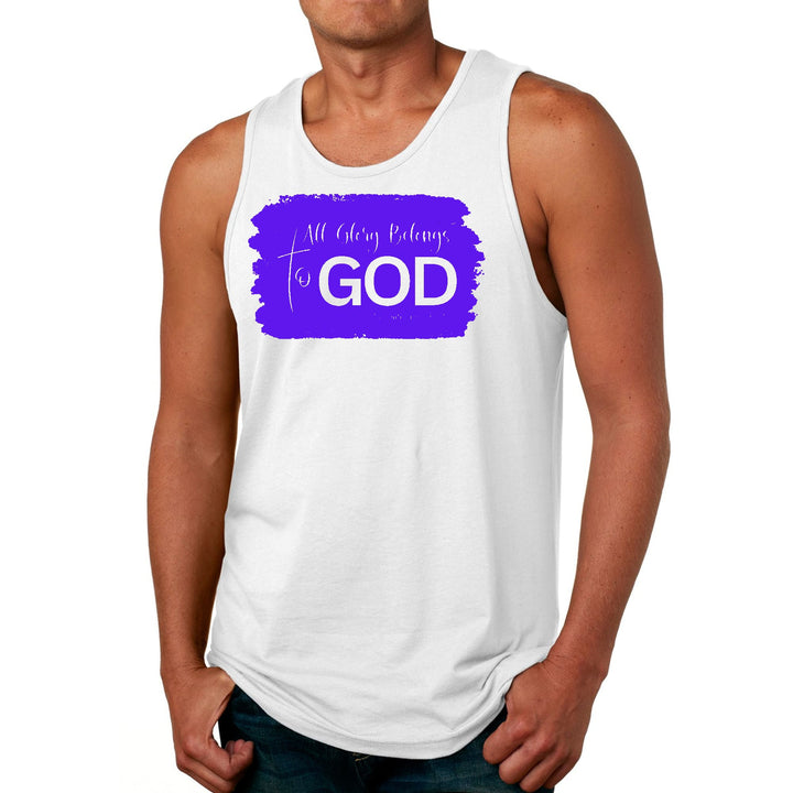 Mens Fitness Tank Top Graphic T-shirt All Glory Belongs to God - Mens | Tank