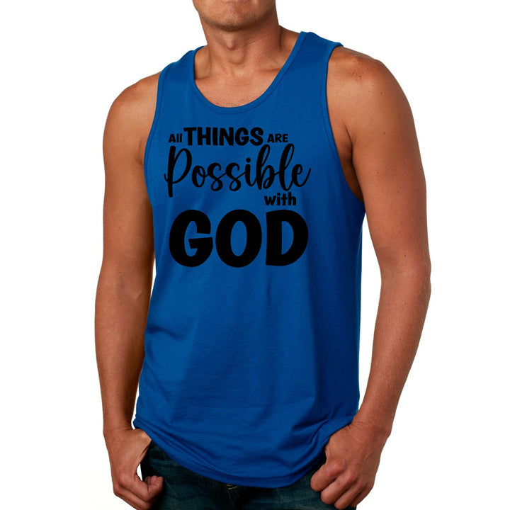 Mens Fitness Tank Top Graphic T-shirt All Things are Possible - Mens | Tank Tops