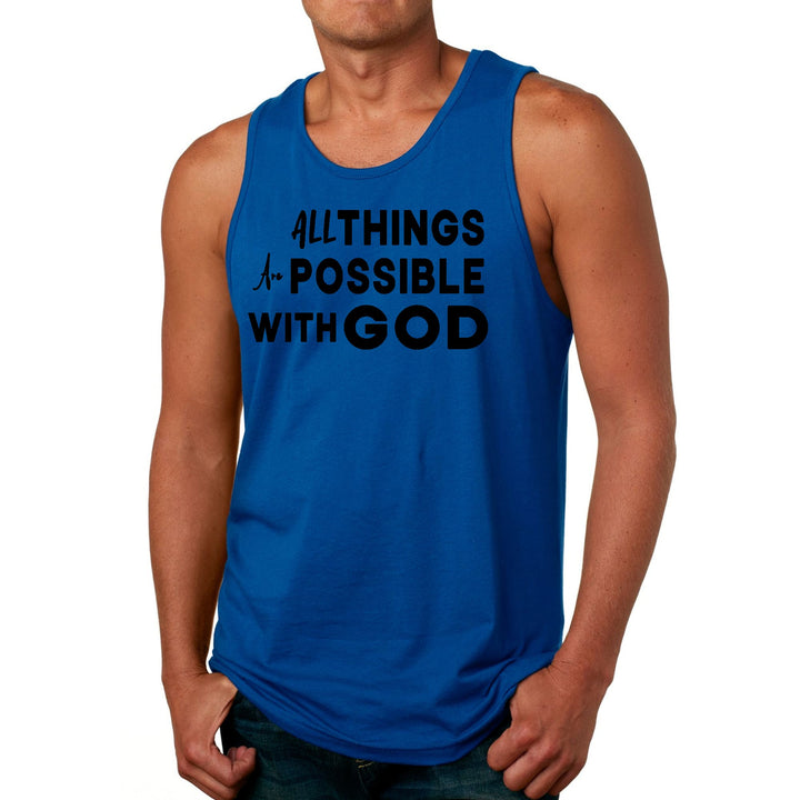 Mens Fitness Tank Top Graphic T-shirt All Things are Possible - Mens | Tank Tops