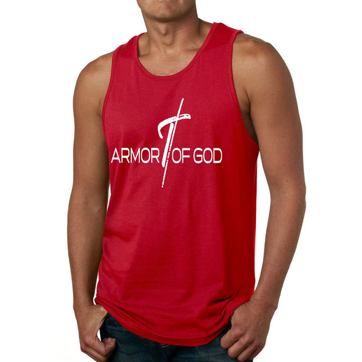 Mens Fitness Tank Top Graphic T-shirt Armor of God Cross - Mens | Tank Tops