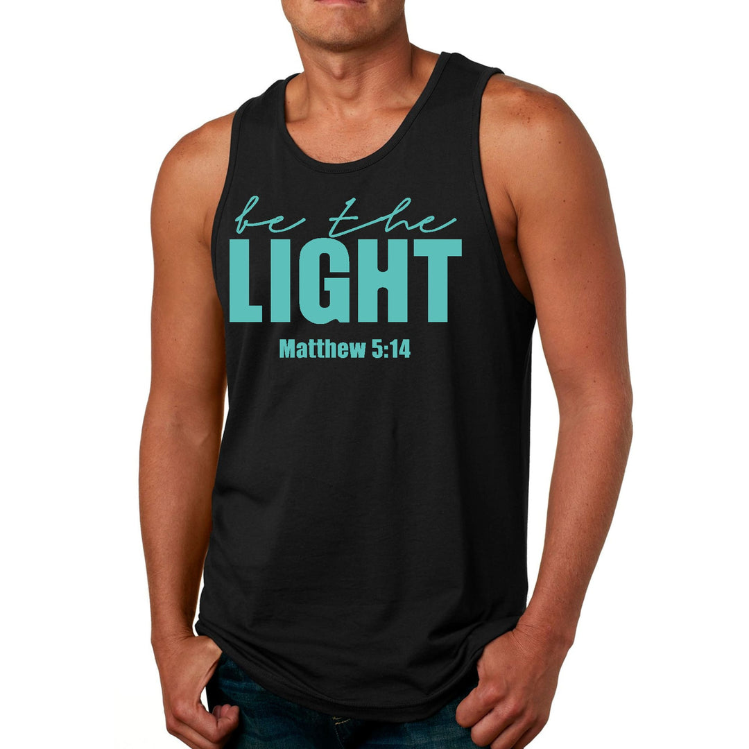 Mens Fitness Tank Top Graphic T-shirt be the Light Print - Mens | Tank Tops