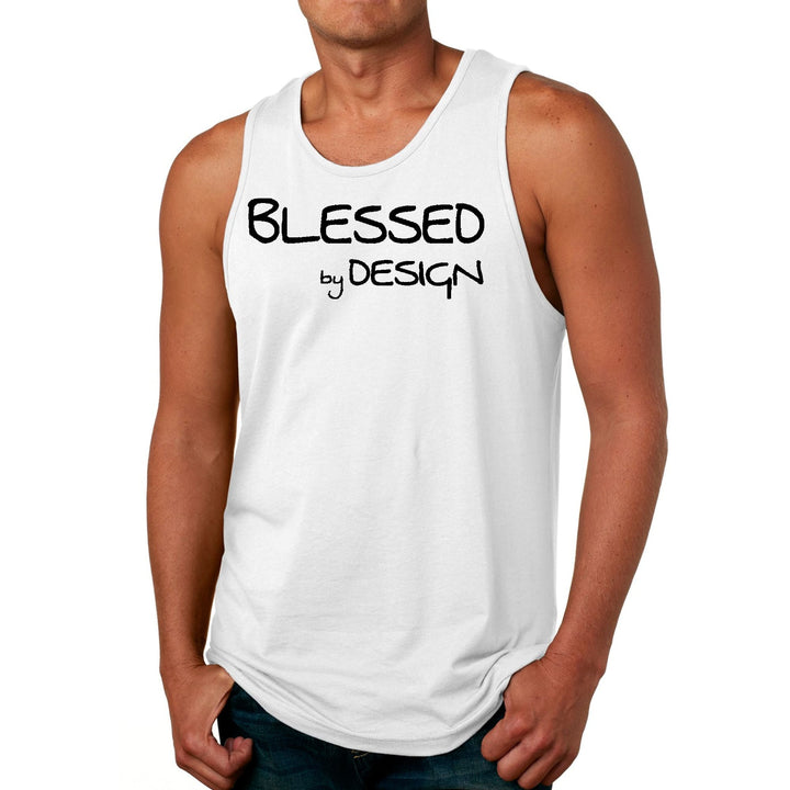 Mens Fitness Tank Top Graphic T-shirt Blessed by Design - Mens | Tank Tops