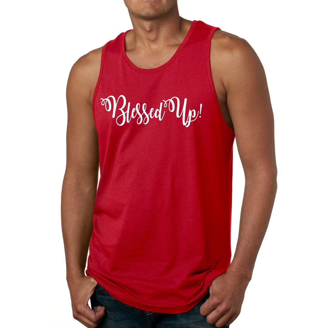 Mens Fitness Tank Top Graphic T-shirt Blessed Up - Mens | Tank Tops