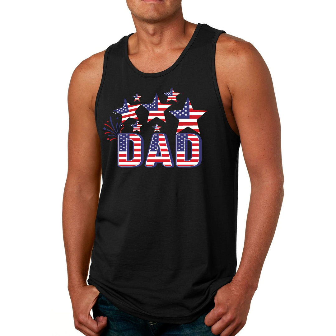 Mens Fitness Tank Top Graphic T-shirt Dad Independence Day 4th - Mens | Tank