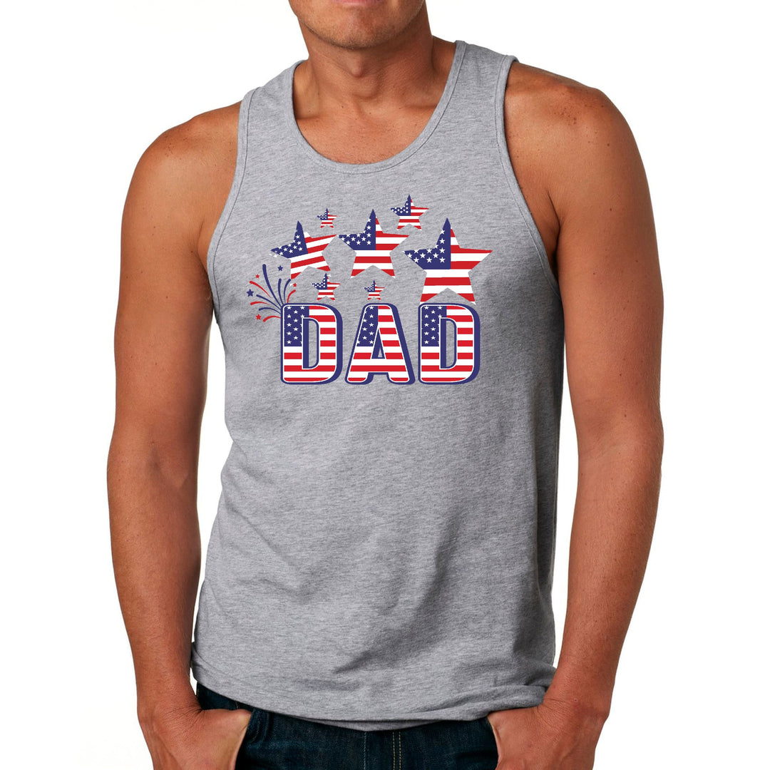 Mens Fitness Tank Top Graphic T-shirt Dad Independence Day 4th - Mens | Tank