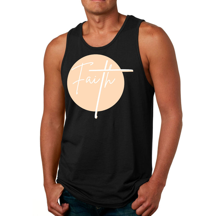 Mens Fitness Tank Top Graphic T-shirt Faith - Christian Affirmation - Mens