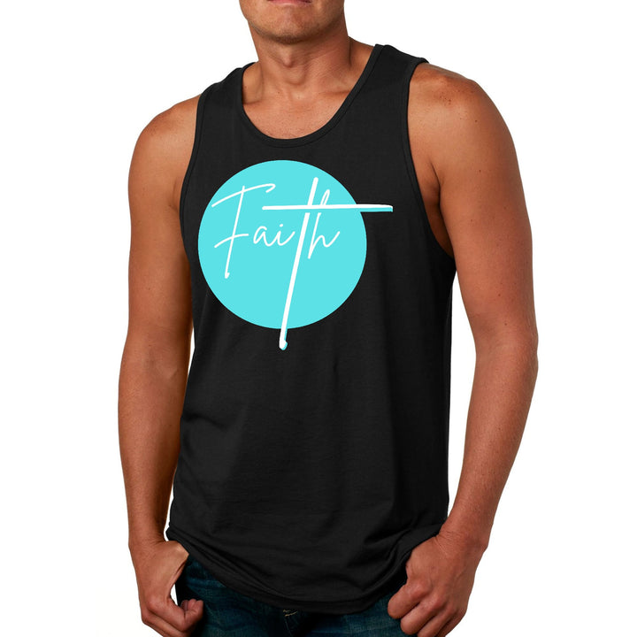 Mens Fitness Tank Top Graphic T-shirt Faith - Christian Affirmation - Mens