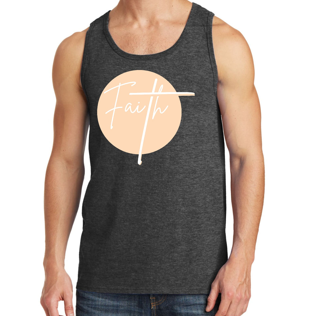 Mens Fitness Tank Top Graphic T-shirt Faith - Christian Affirmation - Mens