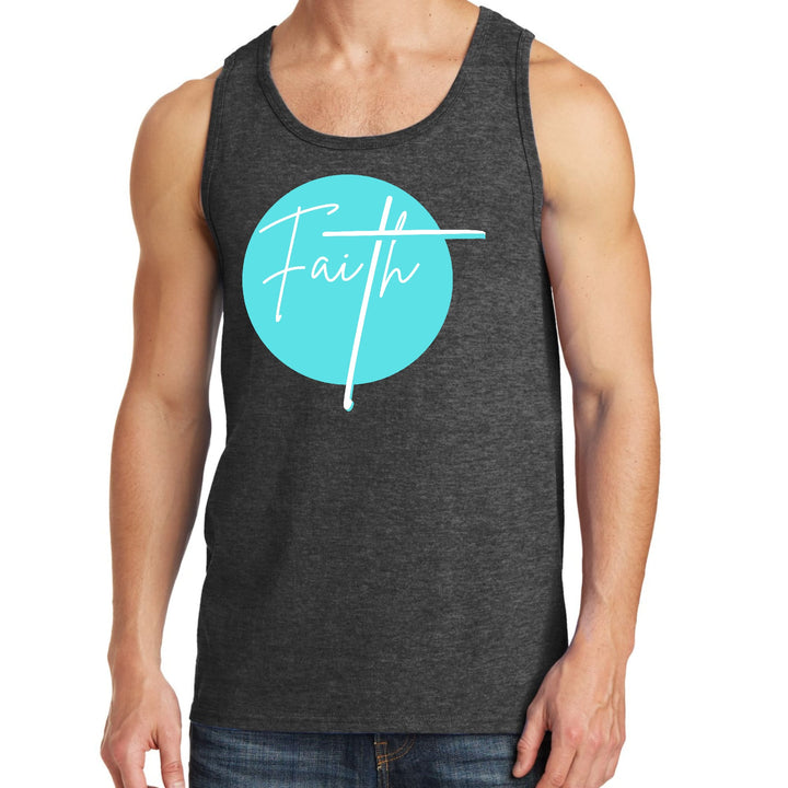 Mens Fitness Tank Top Graphic T-shirt Faith - Christian Affirmation - Mens