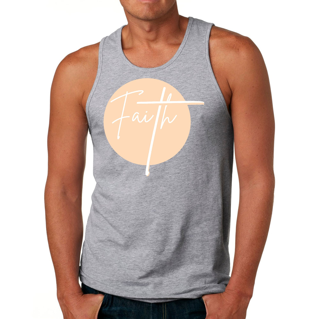 Mens Fitness Tank Top Graphic T-shirt Faith - Christian Affirmation - Mens